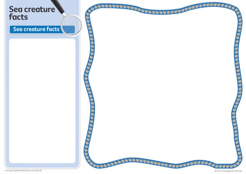The sea fact card template