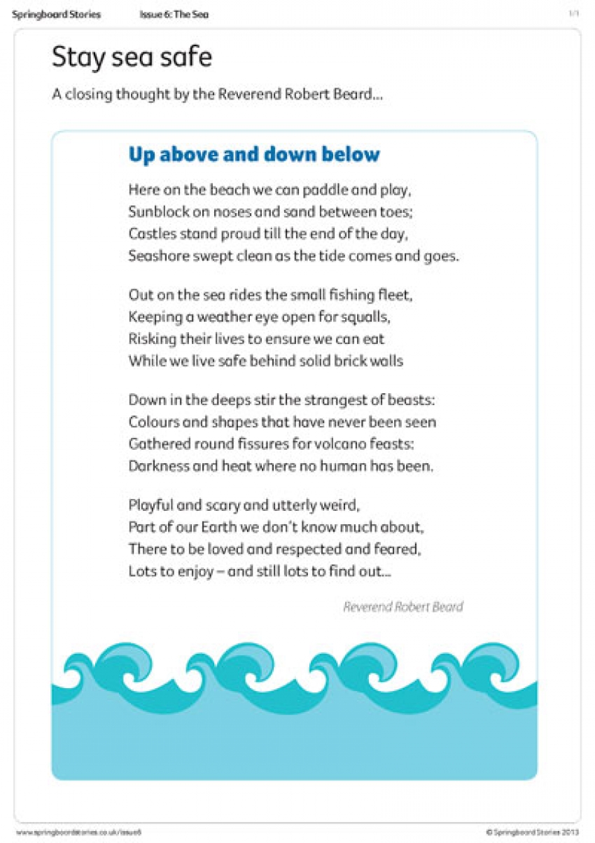 The Sea &ndash; a closing thought for primary assembly