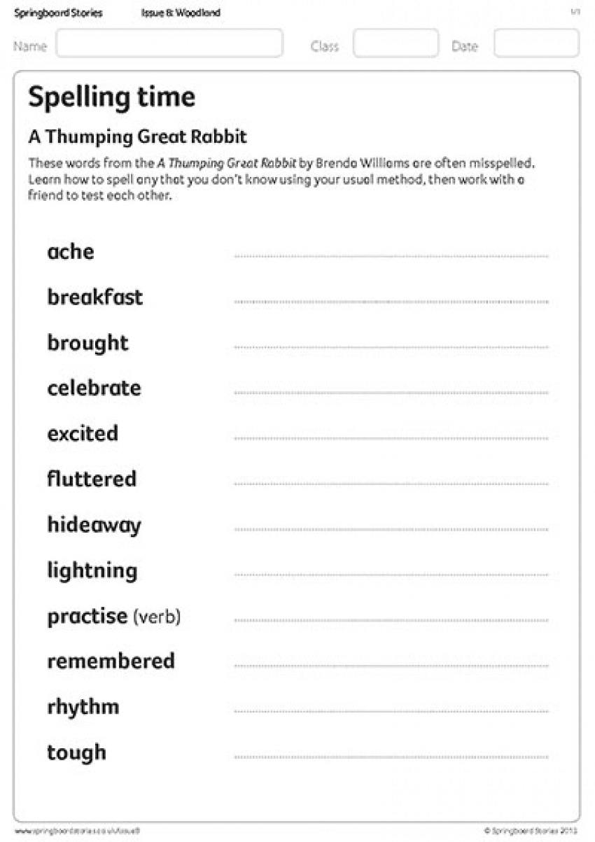 Spelling time &ndash; SPaG primary resource