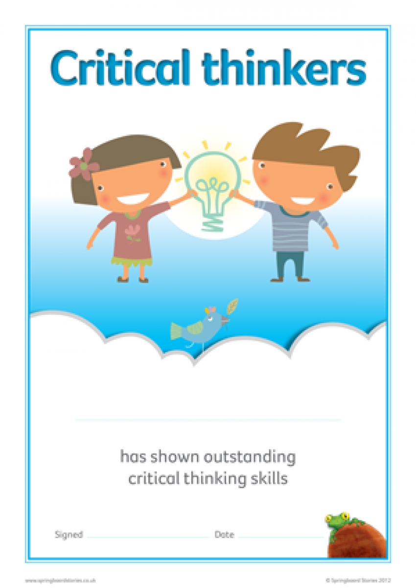 Critical thinking certificate