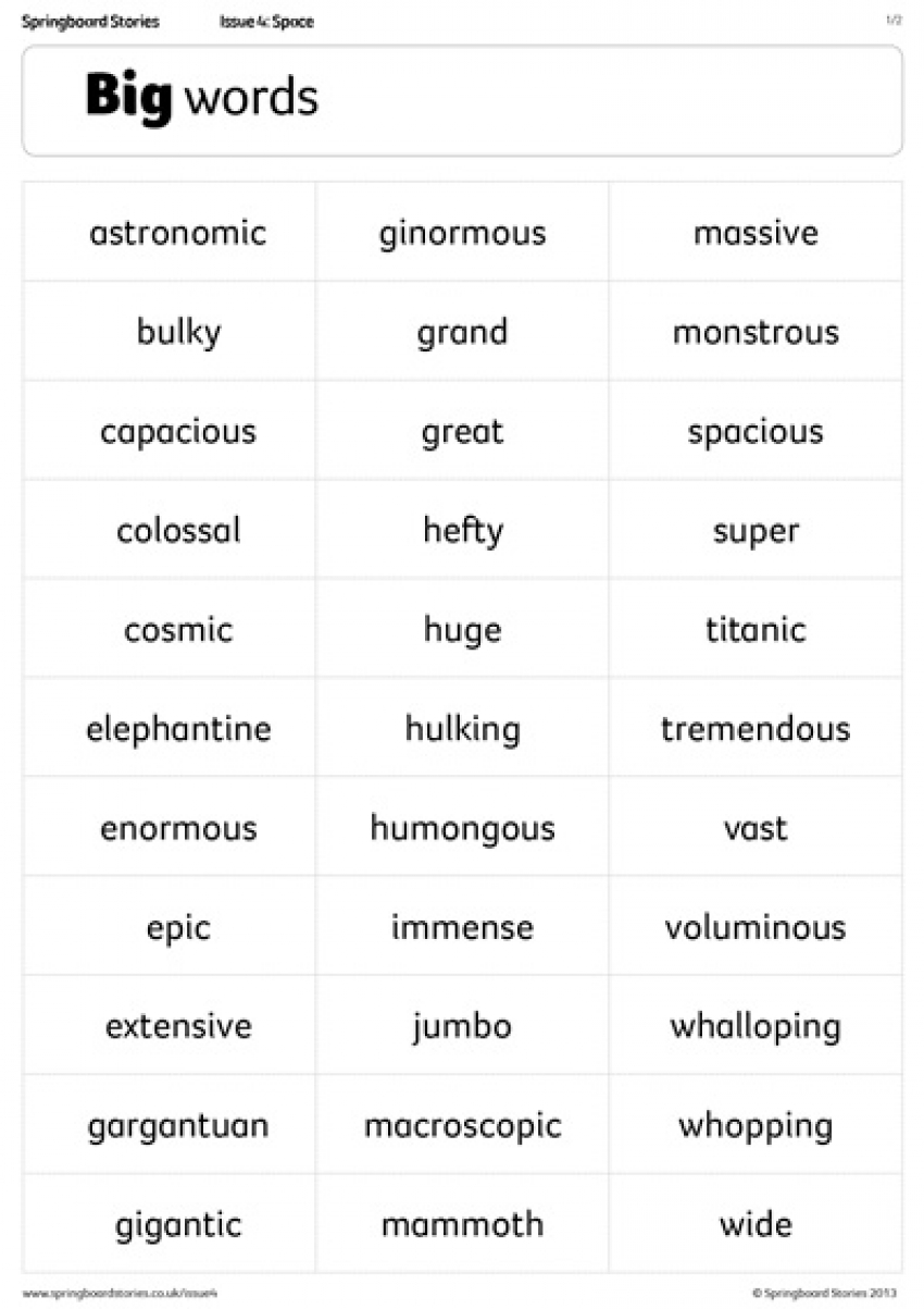 BIG words