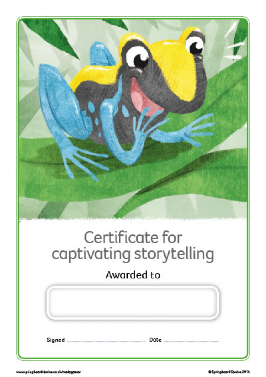 Madagascar storytelling certificate &ndash; KS2