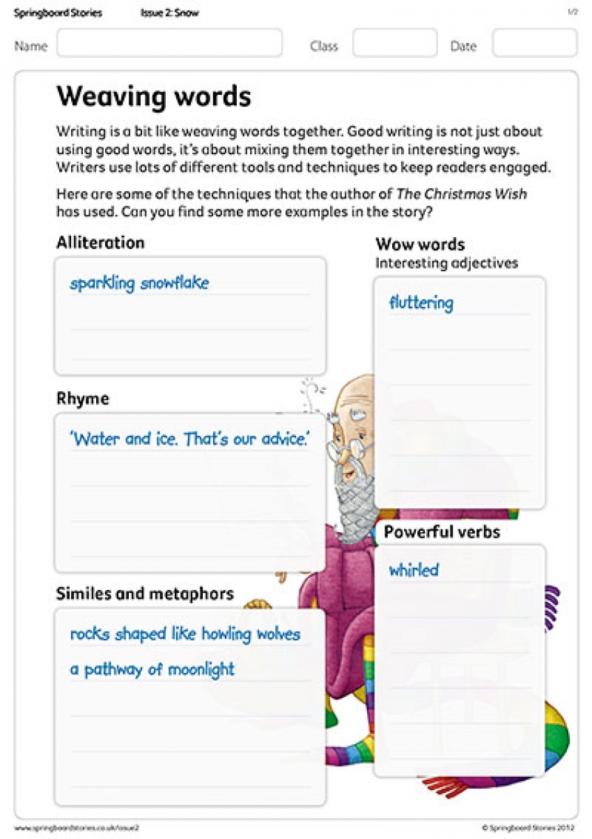 Weaving words primary resource
