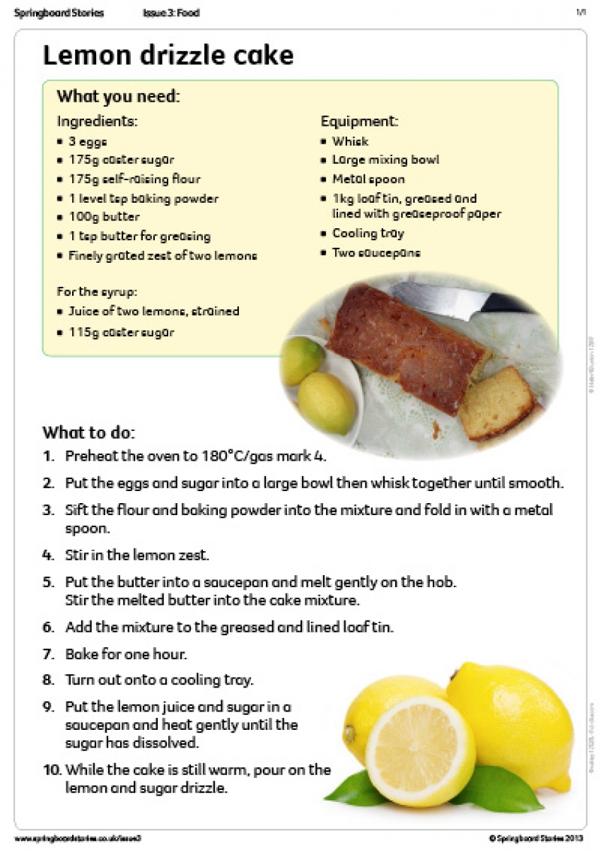 Lemon drizzle cake