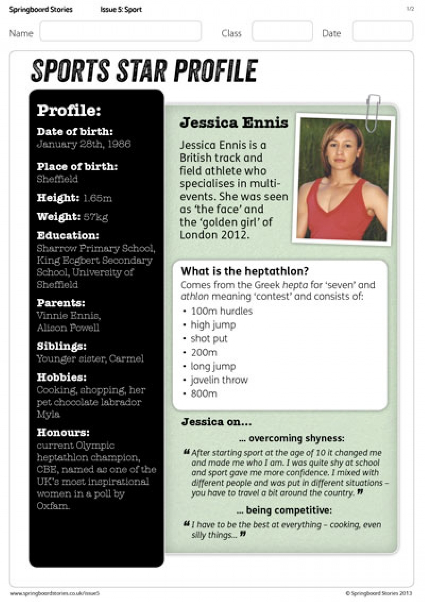 Sports profile