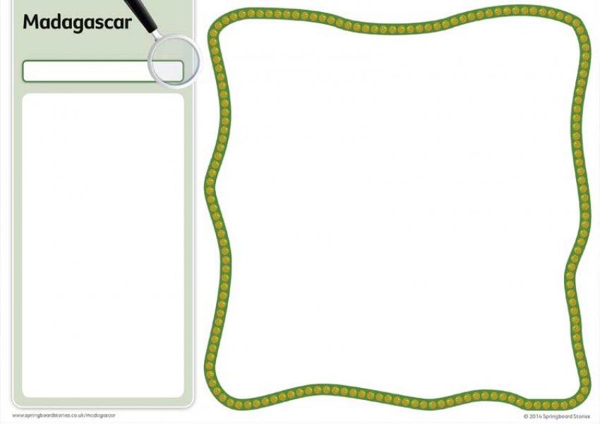 Madagascar fact card template
