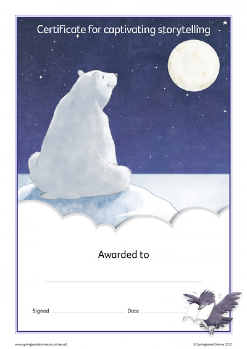 Key Stage 2 reward certificate &ndash; Snow