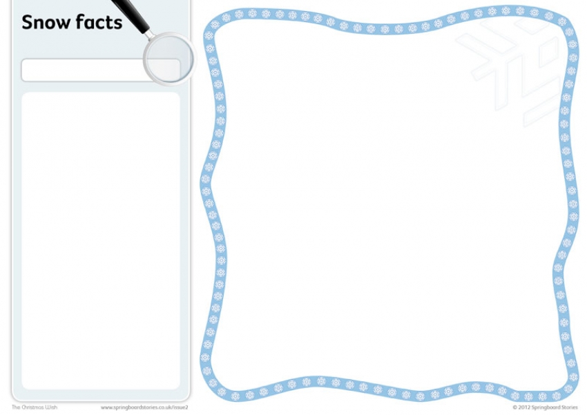 Snow fact cards - template