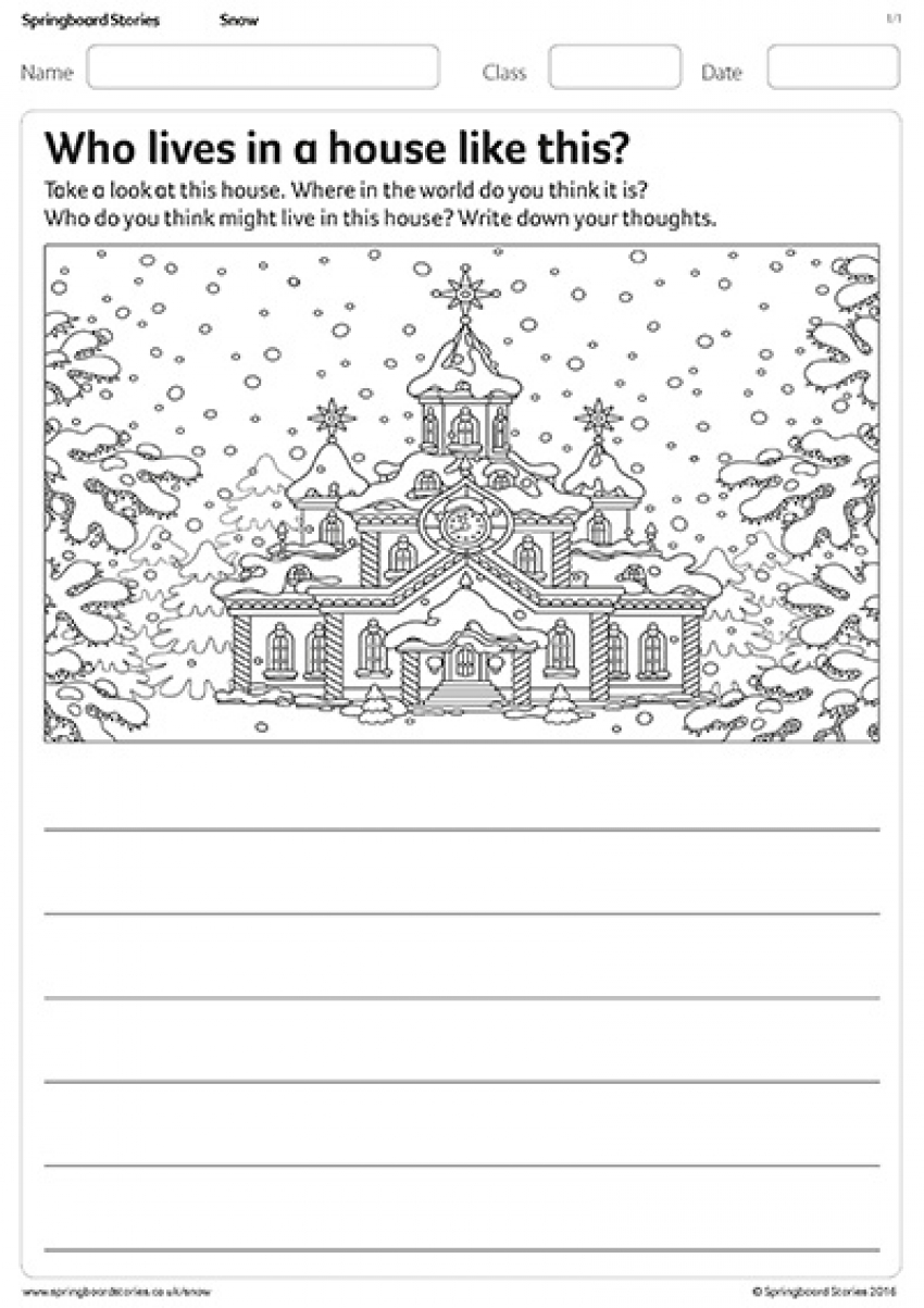Who lives in a house like this? activity sheet