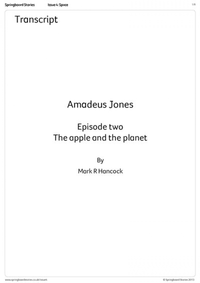 Transcript &ndash; Amadeus Jones radio play